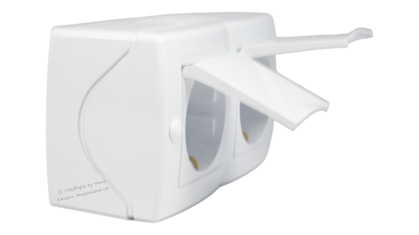 Steckdose 2-Fach mit Klappdeckel