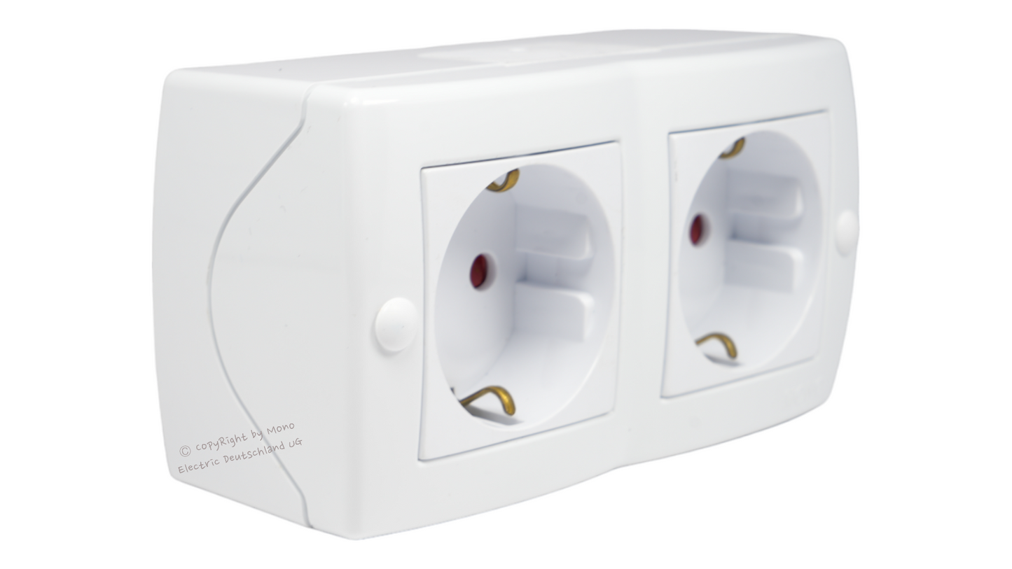 Steckdose 2-Fach mit Kindersicherung