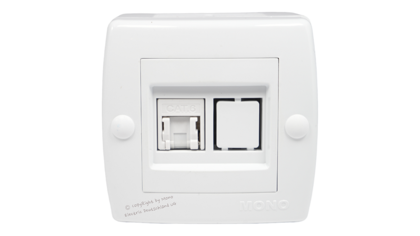 Netzwerkdose 1-Fach RJ45 Cat6