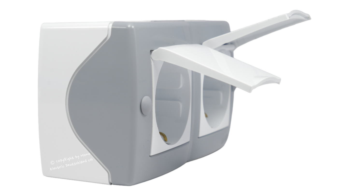 Steckdose 2-Fach mit Klappdeckel