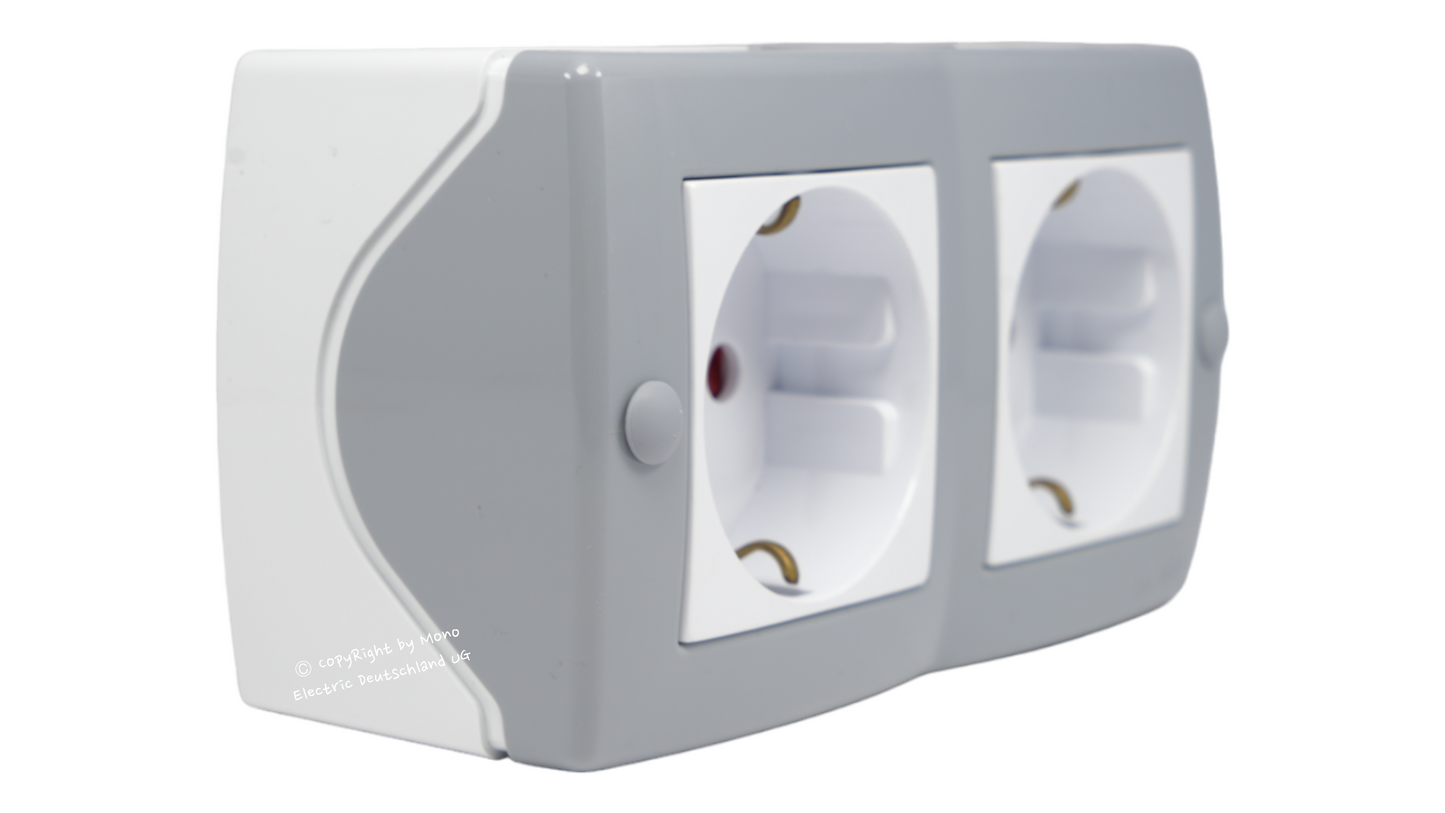 Steckdose 2-Fach mit Kindersicherung