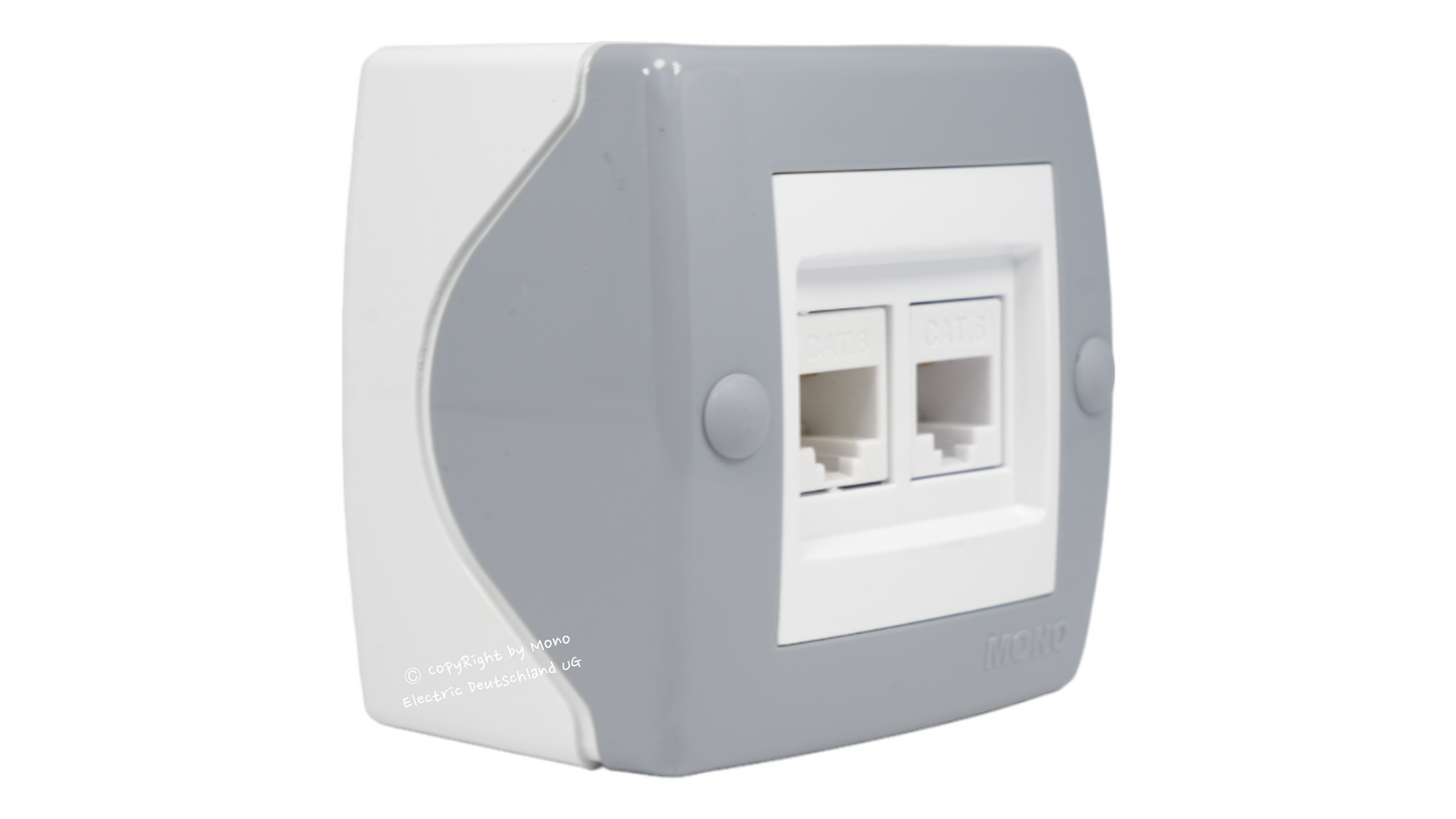 Netzwerkdose 2-Fach RJ45 Cat 6