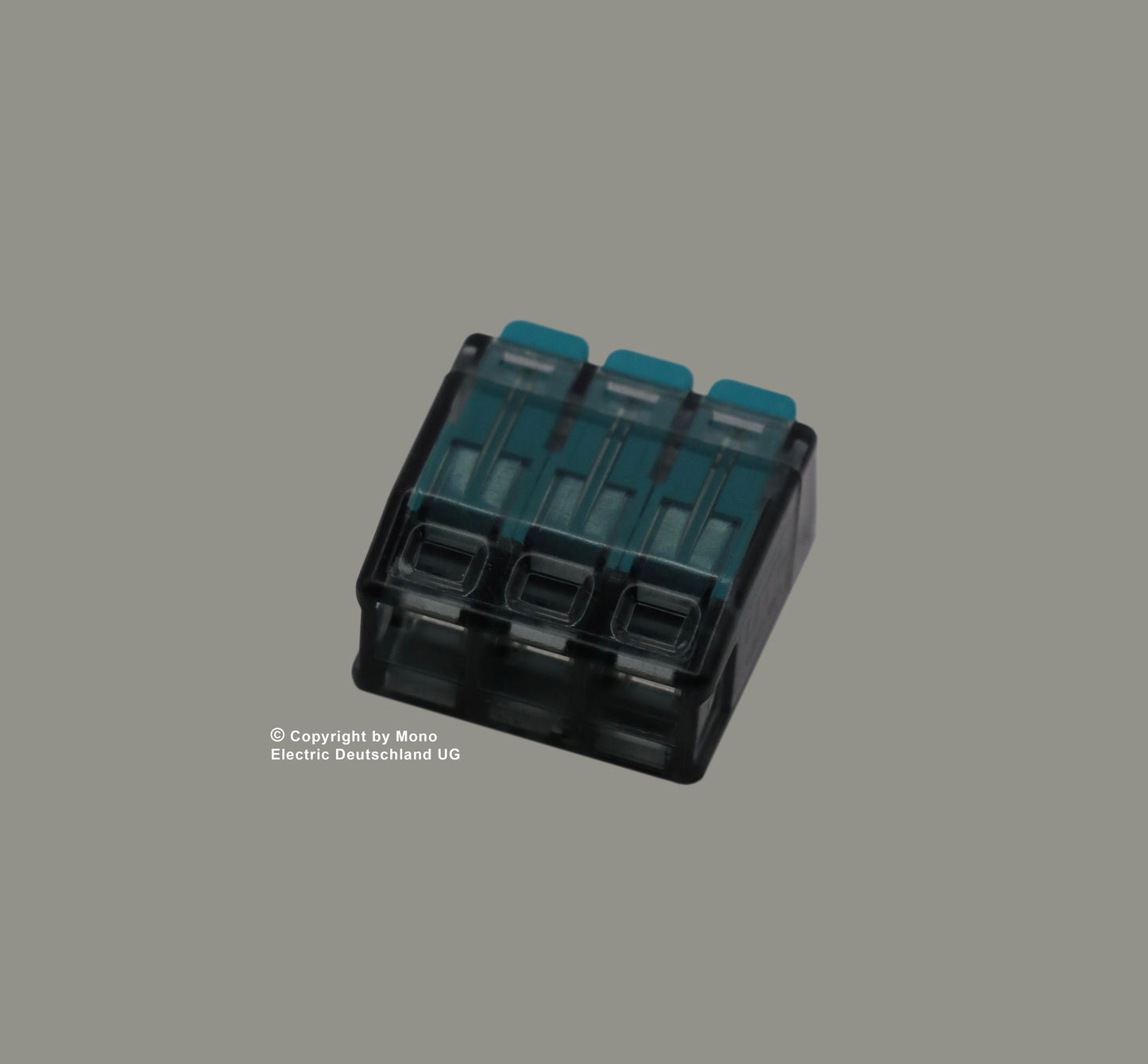 Verbindungsklemme 3 polig mit Hebel Blau (100er Pack)