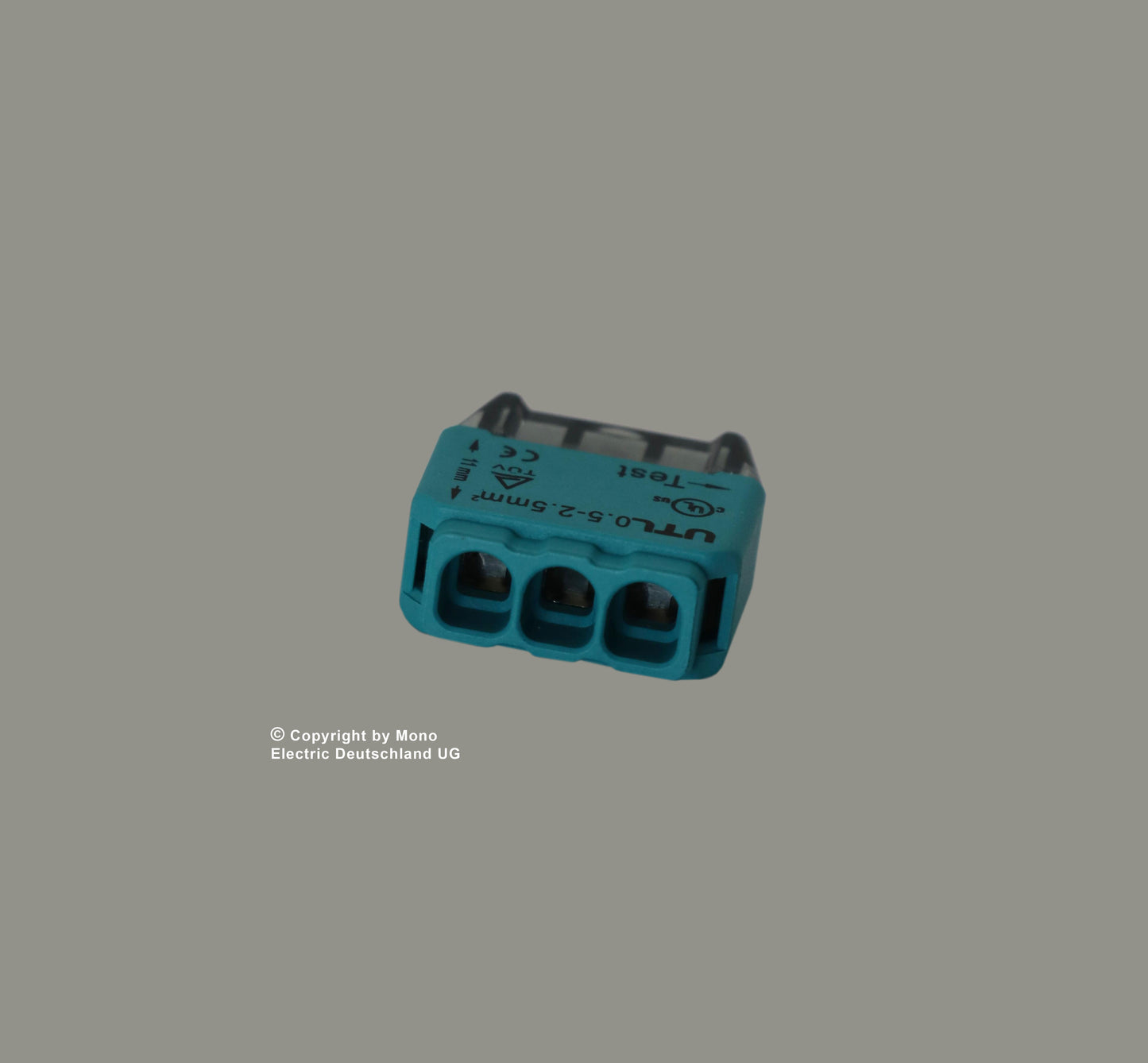 Verbindungsdosenklemme 3 polig Compact 0,5-2,5qmm (100er Pack)