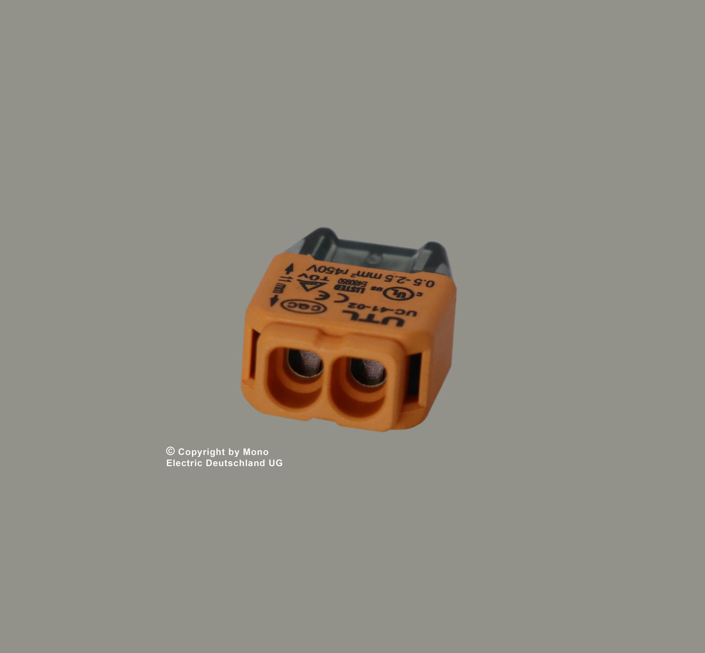 Verbindungsdosenklemme 2 polig Compact 0,5-2,5qmm (100er Pack)