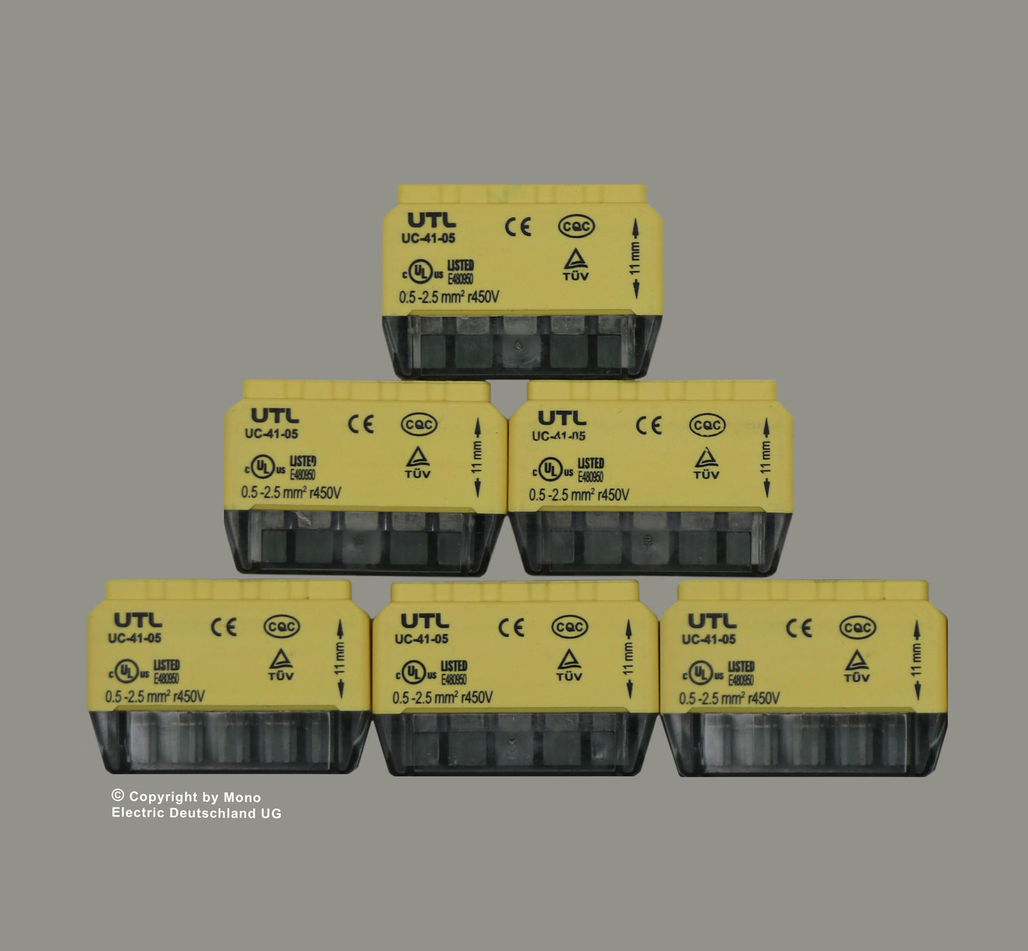 Verbindungsdosenklemme 5 polig Compact 0,5-2,5qmm (100er Pack)