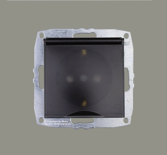 Steckdose mit Klappdeckel und Kindersicherung