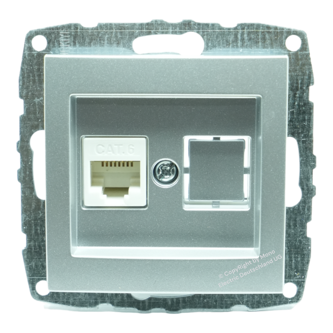 Netzwerkdose 1-Fach RJ45 Cat 6