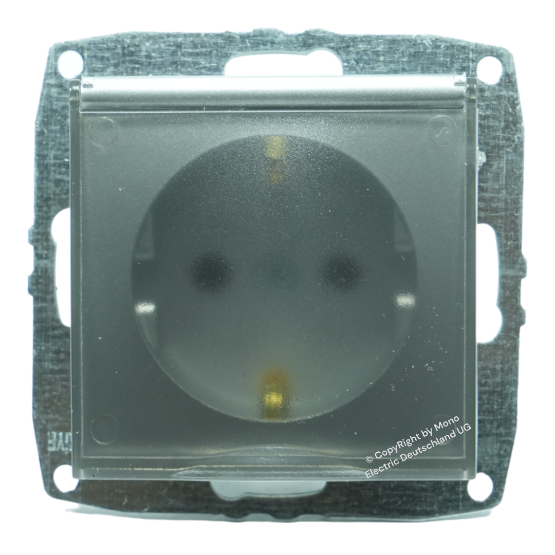 Steckdose mit Klappdeckel