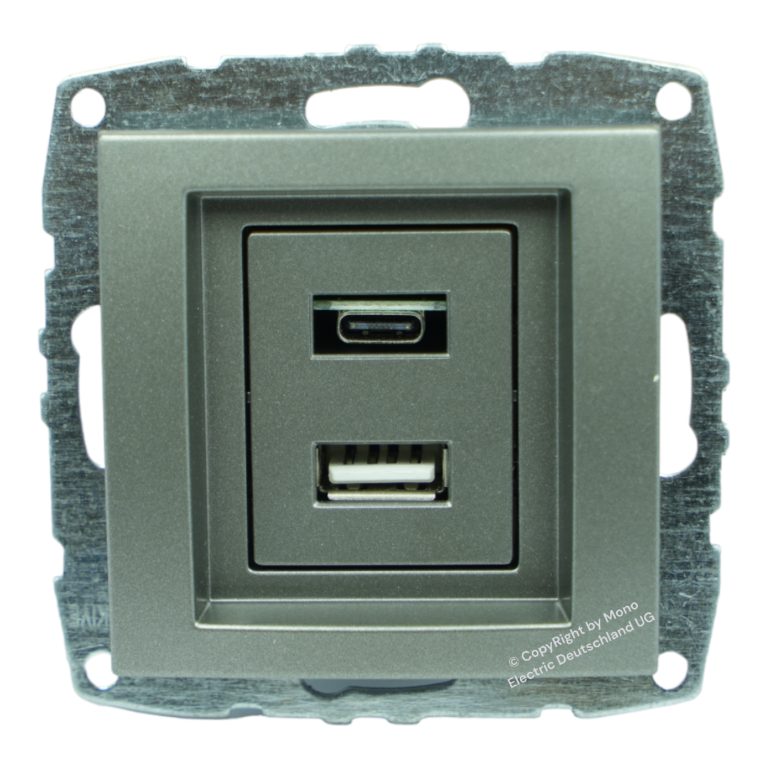 Unterputz USB-Ladestation mit USB-C + USB-A 15 Charger/Lader