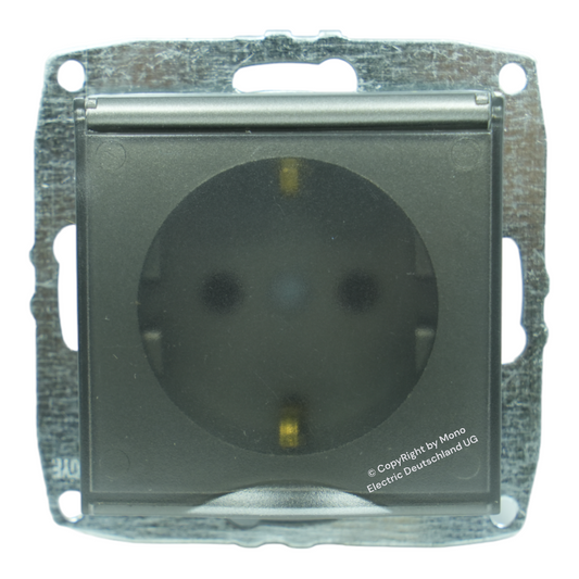 Steckdose mit Klappdeckel