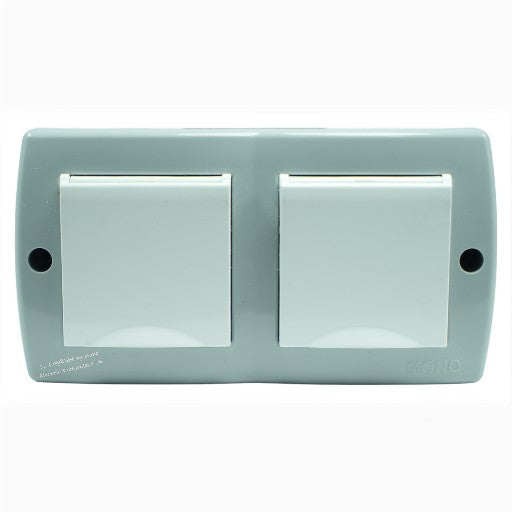 Steckdose 2-Fach mit Klappdeckel und Kindersicherung