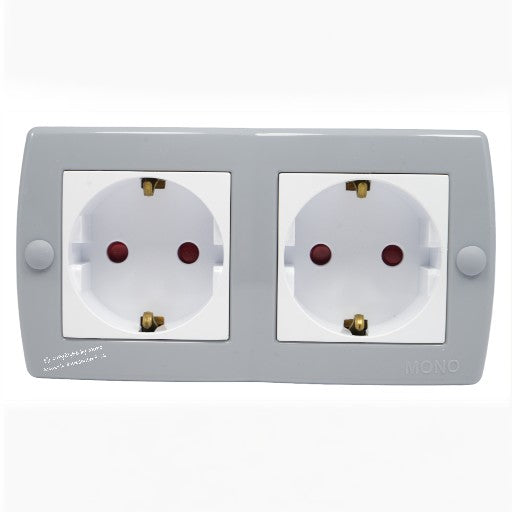 Steckdose 2-Fach mit Kindersicherung