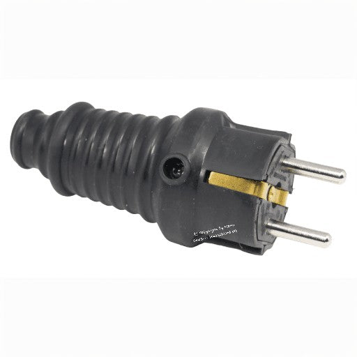 Schutzkontakt Gummikupplung schwarz