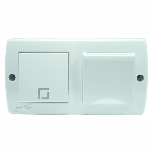 Wechselschalter mit Steckdose und Klappdeckel