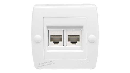 Netzwerkdose 2-Fach RJ45 Cat 6