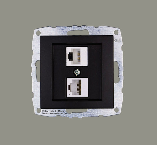 Netzwerkdose 2-Fach RJ45 Cat 6