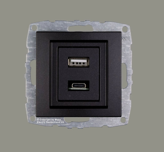 Unterputz USB-Ladestation mit USB-C  + USB-A 15  Charger/Lader