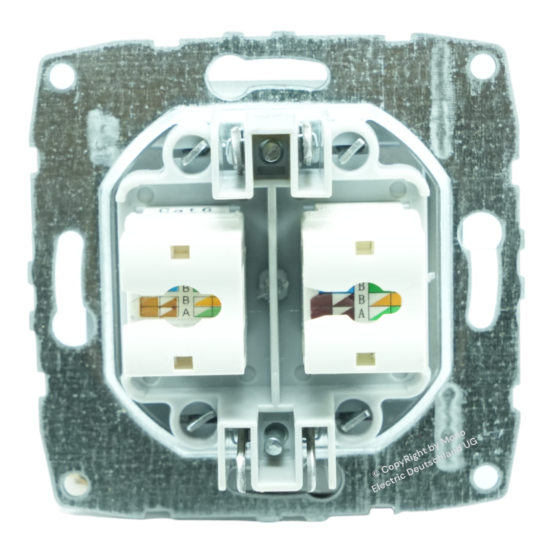 Netzwerkdose 2-Fach RJ45 Cat 6